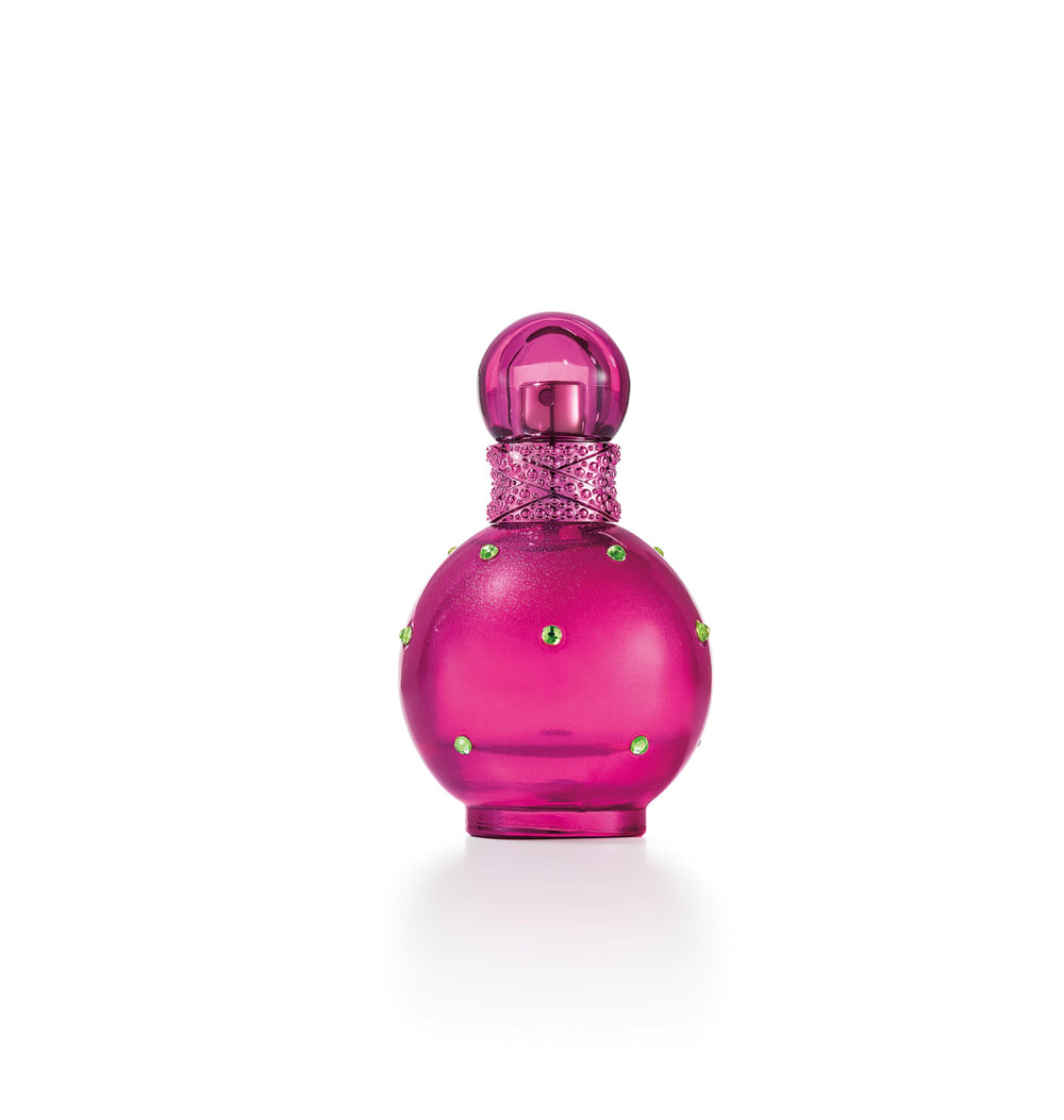 Britney Spears Fantasy bottle front with pink sparkle for a feminine vibe.