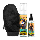 Bro Glo Starter Bundle with mitt delivers easy, streak-free application for face and body daily.