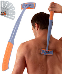 Bro Shaver 3.0 back shaver with a 20-inch reach helps reach hard-to-reach areas.