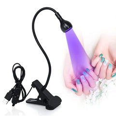 Brokimis Mini UV Lamp with flexible gooseneck enables precise gel nail curing at any angle.