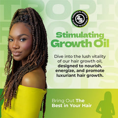 Bronner Bros Aceite para aplicación suave en trenzas, promueve crecimiento saludable.