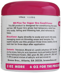 Bronner Bros Pine Tar Super Gro scalp massage image promotes temporary relief and conditioning
