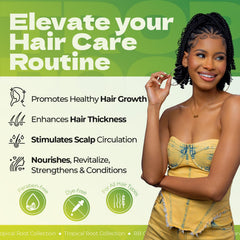 Bronner Bros Tropical Roots textura suave del aceite para mayor manejabilidad