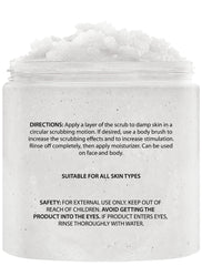 Brooklyn Botany Coconut Milk Body Scrub texture close-up highlighting exfoliation for smoother skin.
