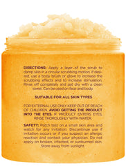 Brooklyn Botany Peach Bellini textura exfoliante que se activa con agua.