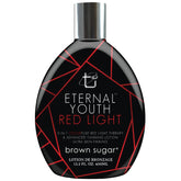 Brown Sugar Eternal Youth, botella frontal, bronceado uniforme y tono radiante.