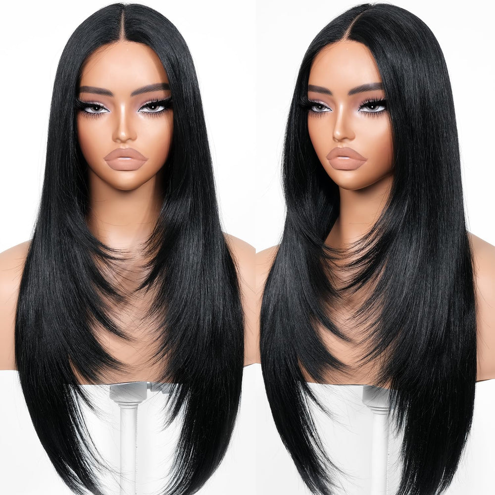 BrownBomb wear-and-go wig front view for quick stylish everyday looks.