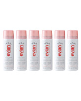 BRUMISATEUR Evian Facial Spray travel 6-pack provides on-the-go hydration for the skin.