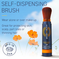 On the go Brush On Block in a compact makeup bag