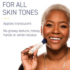 Brush On Block compact for on-the-go sun protection in bags or pockets