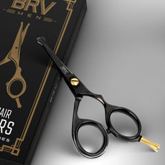 BRV MEN beard and mustache grooming tool with sharp edge.