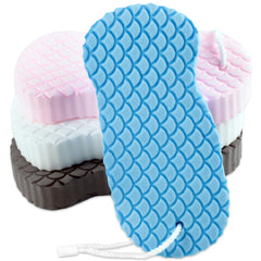 Brvlsoc esponja exfoliante rosa para ducha, exfoliación suave y piel más limpia.