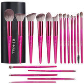 BS-MALL 18-piece makeup brush set with a sleek black case for travel and storage