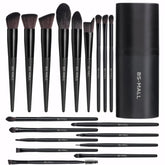 BS-MALL 18-piece makeup brush set with black case for on-the-go makeup routine