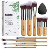 BS-MALL Bamboo 11-piece brush set foundation brush for flawless coverage on the go