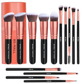 BS-MALL premium foundation brush with rose-golden case for smooth base makeup