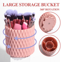 BS-MALL rotating brush holder keeps brushes organized on vanity