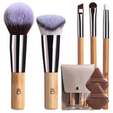 BS-MALL travel makeup brushes set with seven pieces for on-the-go looks