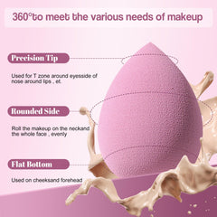 BS-MALL mini triangle-puff sponge designed for precise eye and concealer work