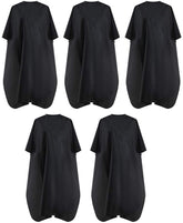 BSFHH black waterproof cape with metal snap closure in a salon setting.