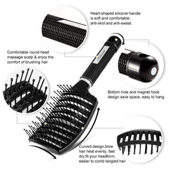 Bsisme hair brush bristles-glide for smooth detangling with less pulling
