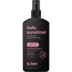 La botella B.TAN de bronceado seco ofrece un tono uniforme y suave.