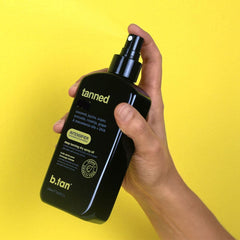 Bronceado teñido con B.TAN para tono visible.