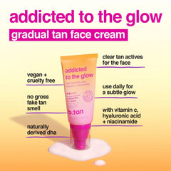 BTAN crema facial gradual aplicación manual para un difuminado uniforme.