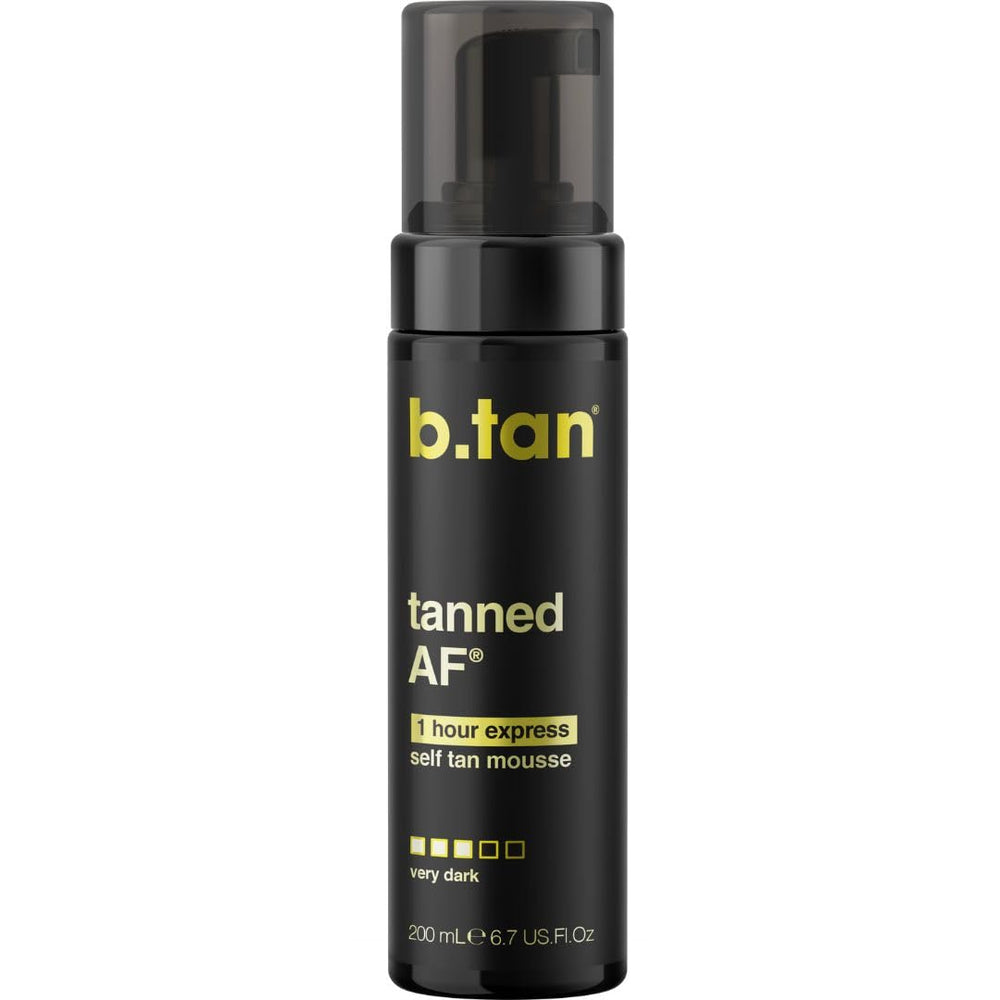 b.tan mousse oscura bronceado en envase, listo para usar