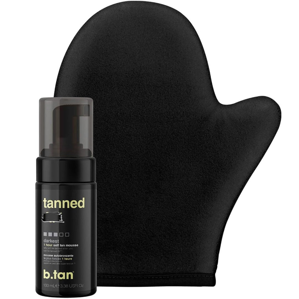 B.TAN kit bronceado oscuro de viaje con mousse para un acabado profundo y uniforme