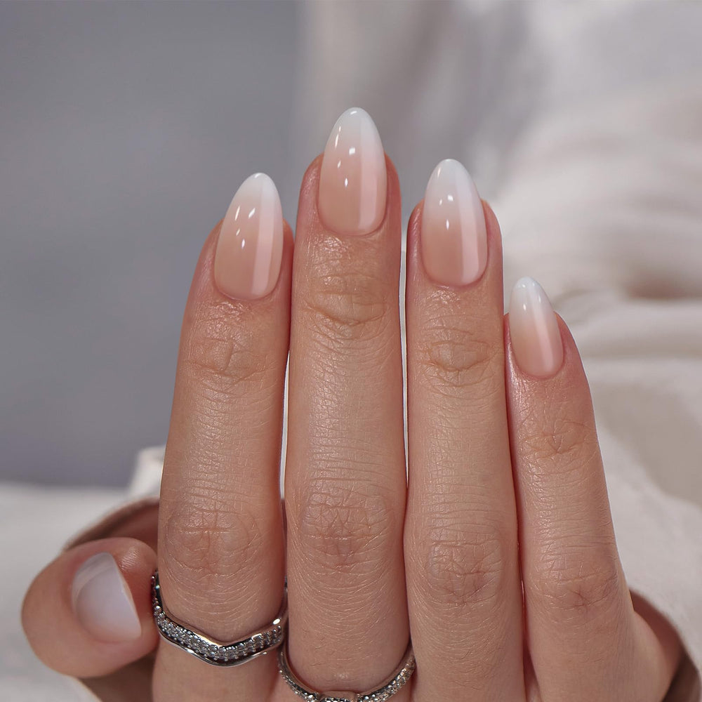 BTArtbox uñas almendra postizas con gel suave y degradado para un acabado natural