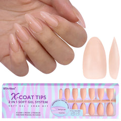 BTArtbox uñas postizas de forma almendra con aspecto natural y buena adherencia