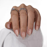 BTArtbox Aurora French Tip almond nails kit with glossy finish for salon-like look.