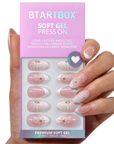 BTArtbox Dew-Kissed Bud nails with 3D flowers for a natural at-home manicure