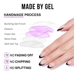 BTArtbox kit de uñas con pegamento suave y tapas para fijación segura.