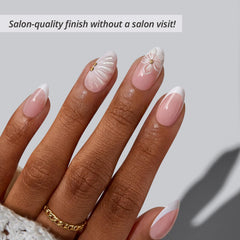 BTArtbox Pink Almond press-on nails with easy application for quick flawless results
