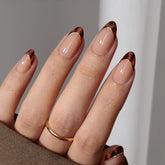 BTArtbox short almond press-on nails in tortoise shell for quick glam