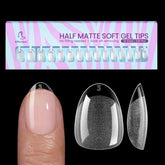 BTArtbox tips de uñas almendra extra corto con acabado natural y ajuste cómodo.
