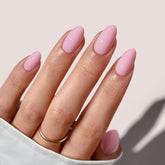 BTArtbox uñas pegables almendra rosa pastel corto para look natural diario