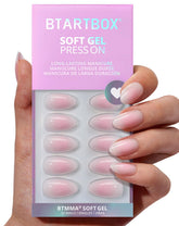 BTArtbox unas postizas corta rosa ombre para un acabado natural y cómodo