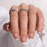 BTArtbox uñas postizas cuadradas con punta francesa, look duradero para manicura.