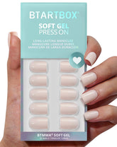 BTArtbox uñas postizas adhesivas cuadradas pastel cortas para un aspecto natural y cómodo.