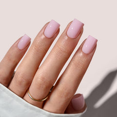 BTArtbox uñas postizas cuadradas rosa con pegamento incluido para aplicación rápida