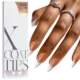 BTArtboxnails brown long-stiletto tips for dramatic DIY French manicure