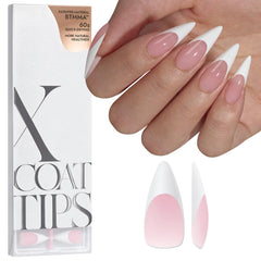 BTArtboxnails long stiletto pink French tips for a dramatic at-home manicure