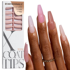 BTArtboxnails XCOATTIPS Bare con 5 tonos nude, look natural y versátil