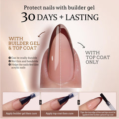 BTArtboxnails XCOATTIPS Easy 20-minute extension with soft gel formula.