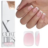 BTArtboxnails XCOATTIPS close-up of French tip nails showing natural finish