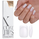 BTArtboxnails XCOATTIPS French tip nails in white for quick at-home extensions.