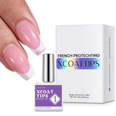 BTArtboxnails XCOATTIPS gel protector para uñas francesas, acabado liso y duradero
